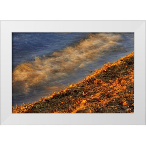 Canada, Ontario Waves on shore of Lake Muskoka White Modern Wood Framed Art Print by Grandmaison, Mike