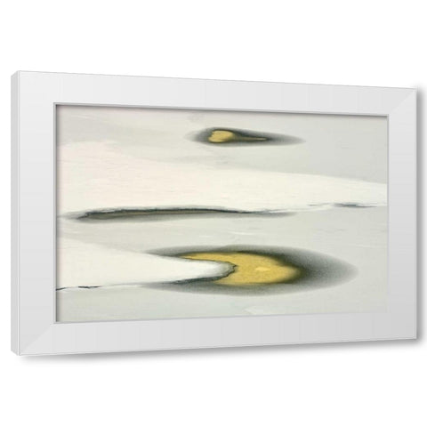 Canada, Ontario Water pools on Lake Joseph White Modern Wood Framed Art Print by Grandmaison, Mike