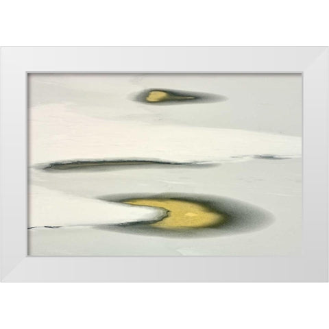 Canada, Ontario Water pools on Lake Joseph White Modern Wood Framed Art Print by Grandmaison, Mike