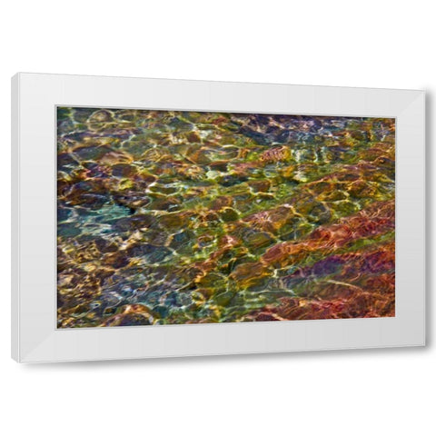 Canada, Ontario Shimmering water of Georgian Bay White Modern Wood Framed Art Print by Grandmaison, Mike