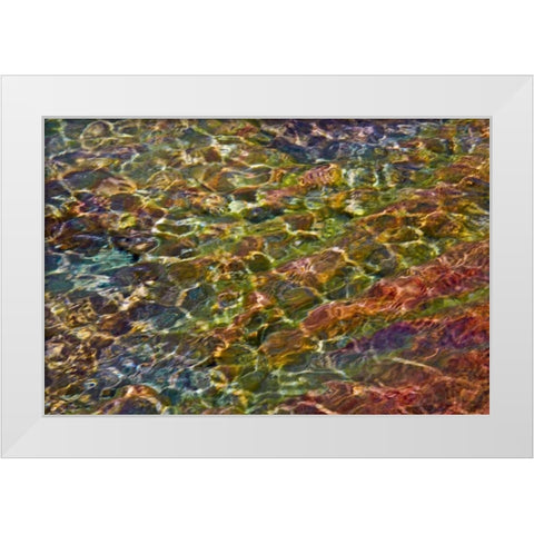 Canada, Ontario Shimmering water of Georgian Bay White Modern Wood Framed Art Print by Grandmaison, Mike