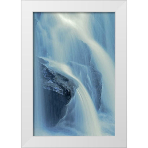 Canada, Ontario Raleigh Falls water detail White Modern Wood Framed Art Print by Grandmaison, Mike