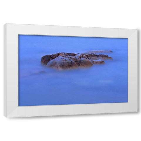 Canada, Killarney PP Waves and shoreline rocks White Modern Wood Framed Art Print by Grandmaison, Mike