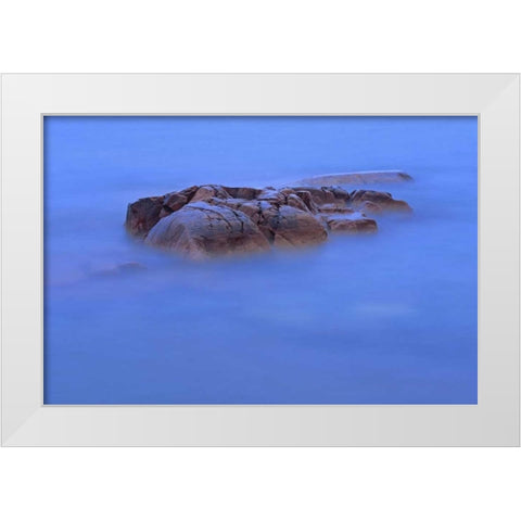 Canada, Killarney PP Waves and shoreline rocks White Modern Wood Framed Art Print by Grandmaison, Mike