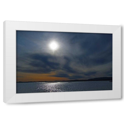 Canada, Ontario Storm front on Georgian Bay White Modern Wood Framed Art Print by Grandmaison, Mike