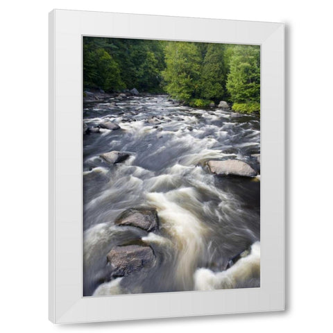 Canada, Mont-Rolland Riviere du Nord rapids White Modern Wood Framed Art Print by Delisle, Gilles