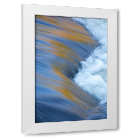 Canada, Quebec Autumn along Riviere du Nord White Modern Wood Framed Art Print by Delisle, Gilles