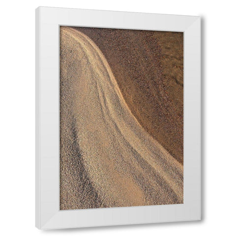 Canada-Quebec Abstract of lake shore White Modern Wood Framed Art Print by Jaynes Gallery