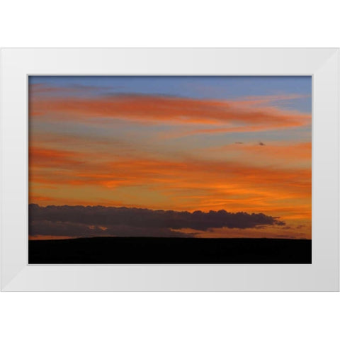 Canada, Saskatchewan, Sunset over grasslands White Modern Wood Framed Art Print by Grandmaison, Mike
