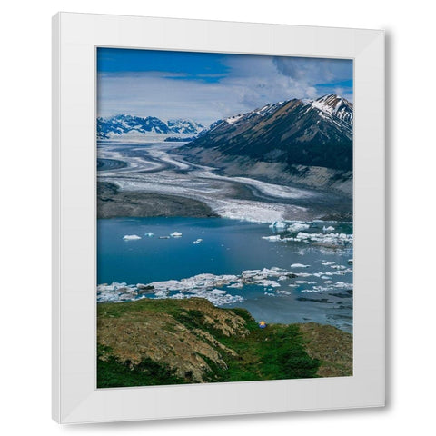 Camping near Lowell Lake-Alsek River-Kluane National Park-Yukon-Canada White Modern Wood Framed Art Print by Garber, Howie
