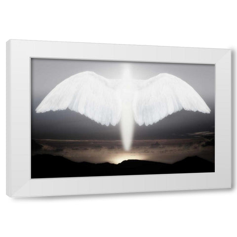 Artistic creation of angel or spirit White Modern Wood Framed Art Print by Zuckerman, Jim