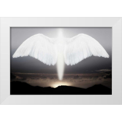 Artistic creation of angel or spirit White Modern Wood Framed Art Print by Zuckerman, Jim