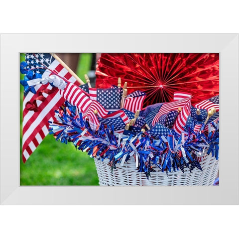 4th of July decorations White Modern Wood Framed Art Print by Engelbrecht, Jim