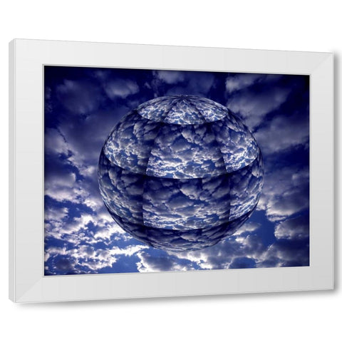 Concept of 3D Earth climate White Modern Wood Framed Art Print by Zuckerman, Jim
