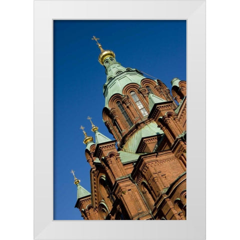 Finland, Helsinki Uspenski Cathedral White Modern Wood Framed Art Print by Ross, Nancy ,  Steve