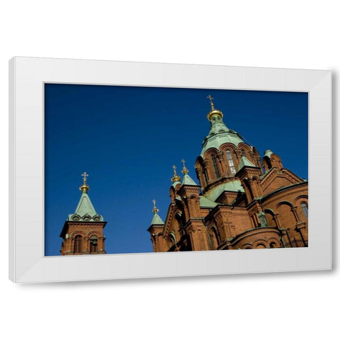 Finland, Helsinki Uspenski Cathedral White Modern Wood Framed Art Print by Ross, Nancy ,  Steve