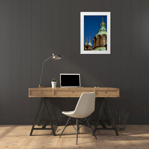 Finland, Helsinki Uspenski Cathedral White Modern Wood Framed Art Print by Ross, Nancy ,  Steve