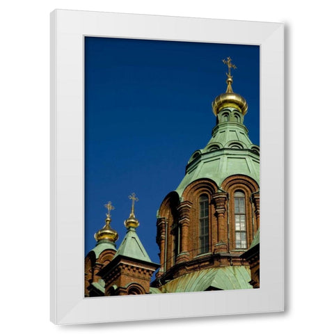 Finland, Helsinki Uspenski Cathedral White Modern Wood Framed Art Print by Ross, Nancy ,  Steve