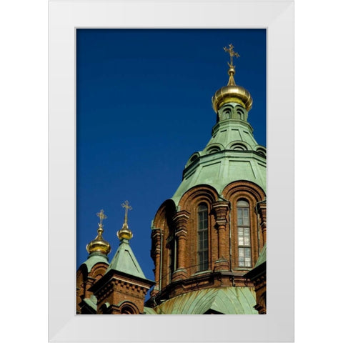 Finland, Helsinki Uspenski Cathedral White Modern Wood Framed Art Print by Ross, Nancy ,  Steve