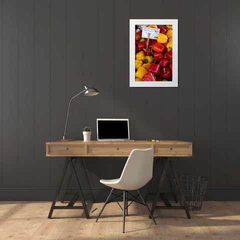 Finland, Helsinki Produce at an outdoor market White Modern Wood Framed Art Print by Ross, Nancy ,  Steve