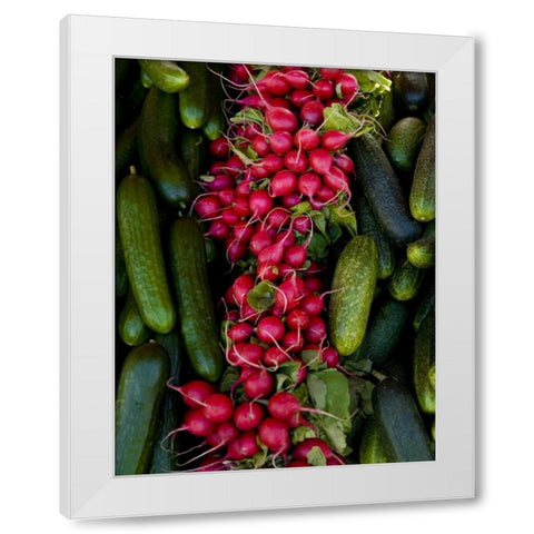 Finland, Helsinki Produce at an outdoor market White Modern Wood Framed Art Print by Ross, Nancy ,  Steve
