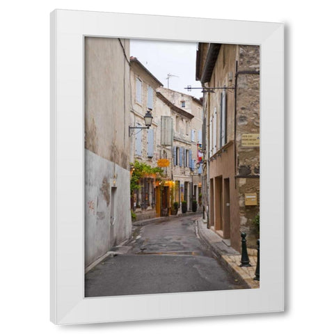 France, Provence Art gallery and shops White Modern Wood Framed Art Print by Lord, Fred