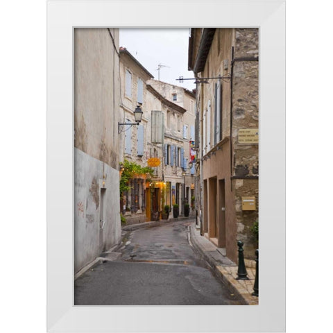 France, Provence Art gallery and shops White Modern Wood Framed Art Print by Lord, Fred