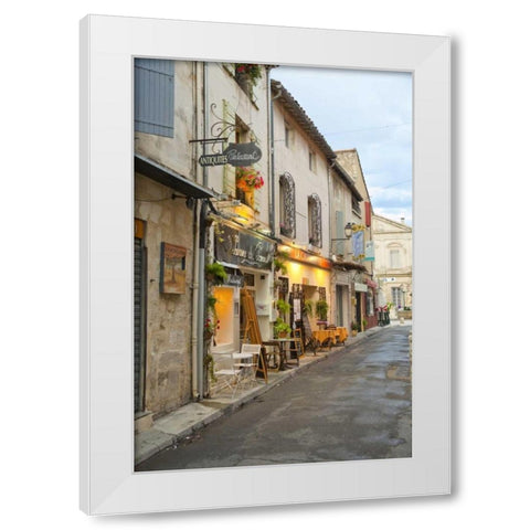 France, Provence Shops and restaurants White Modern Wood Framed Art Print by Lord, Fred