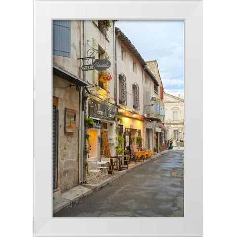 France, Provence Shops and restaurants White Modern Wood Framed Art Print by Lord, Fred