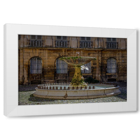 Aix en Provence White Modern Wood Framed Art Print by Theodore, George and Marilu