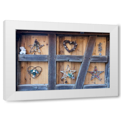 Colmar-France Old town Colmar adorned with Christmas decoration The town was founded in 9th century White Modern Wood Framed Art Print by McRoberts, Julien