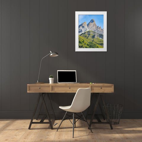 Mount Trettachspitze in the Allgau Alps-Germany-Bavaria White Modern Wood Framed Art Print by Zwick, Martin