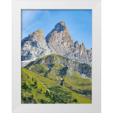 Mount Trettachspitze in the Allgau Alps-Germany-Bavaria White Modern Wood Framed Art Print by Zwick, Martin
