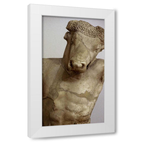 Greece, Athens Classical marble Minatour statue White Modern Wood Framed Art Print by Noble Gardner, Nancy