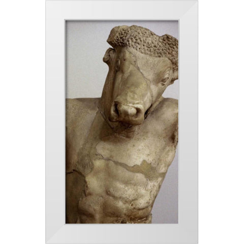 Greece, Athens Classical marble Minatour statue White Modern Wood Framed Art Print by Noble Gardner, Nancy