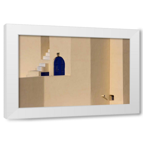 Greece, Santorini, Thira, Oia Building exterior White Modern Wood Framed Art Print by Young, Bill