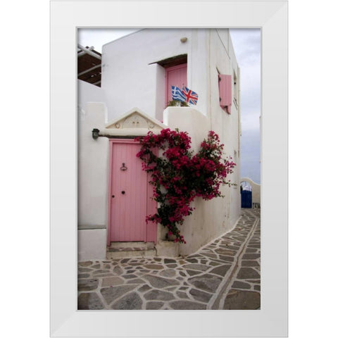 Greece, Paros, Marpissa A restored house White Modern Wood Framed Art Print by Noble Gardner, Nancy