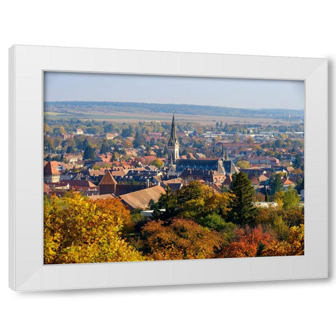 The medieval town Koszeg in Western Transdanubia close to the Austrian border- Hungary White Modern Wood Framed Art Print by Zwick, Martin