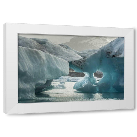 Europe, Iceland, Jokusarlon Iceberg formations White Modern Wood Framed Art Print by Illg, Cathy and Gordon