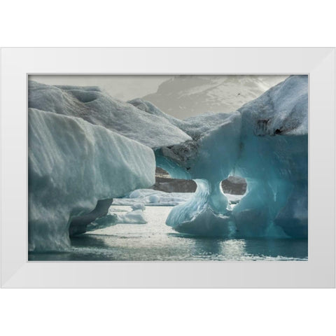 Europe, Iceland, Jokusarlon Iceberg formations White Modern Wood Framed Art Print by Illg, Cathy and Gordon