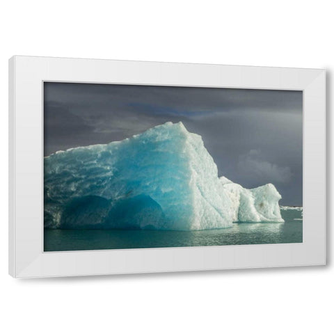 Iceland, Jokusarlon Blue iceberg White Modern Wood Framed Art Print by Illg, Cathy and Gordon
