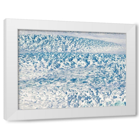 Glacier Fjallsjoekull in Vatnajokull National Park during winter Iceland White Modern Wood Framed Art Print by Zwick, Martin
