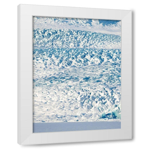 Glacier Fjallsjoekull in Vatnajokull National Park during winter Iceland White Modern Wood Framed Art Print by Zwick, Martin