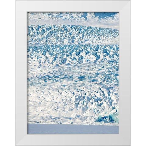 Glacier Fjallsjoekull in Vatnajokull National Park during winter Iceland White Modern Wood Framed Art Print by Zwick, Martin