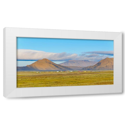 Modrudalur- the highest inhabited farm in Iceland. White Modern Wood Framed Art Print by Zwick, Martin