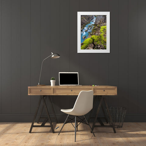 The highlands near the 4x4 track called Sprengisandur- Iceland White Modern Wood Framed Art Print by Zwick, Martin