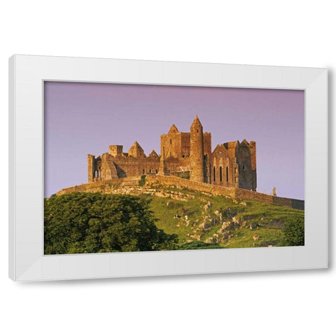 Ireland, Co Tipperary Rock of Cashel fortress White Modern Wood Framed Art Print by Flaherty, Dennis