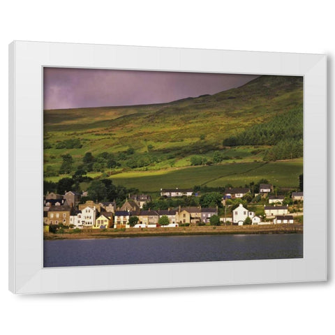 Ireland, Co Louth The town of Carlingford White Modern Wood Framed Art Print by Flaherty, Dennis