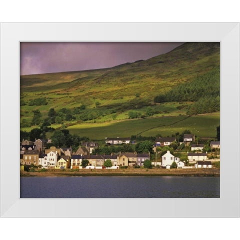 Ireland, Co Louth The town of Carlingford White Modern Wood Framed Art Print by Flaherty, Dennis