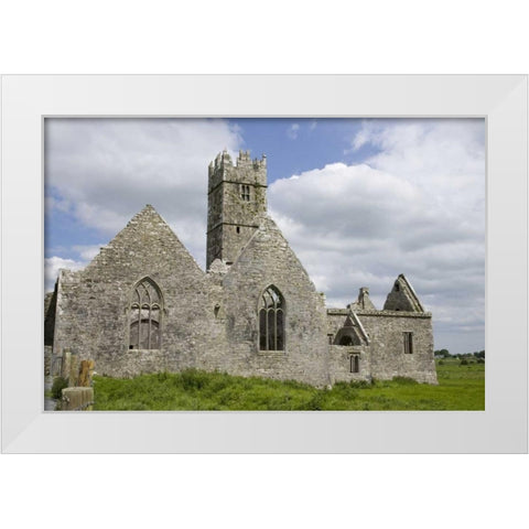 Ireland, Galway Monastery Ross Errilly Friary White Modern Wood Framed Art Print by Kaveney, Wendy